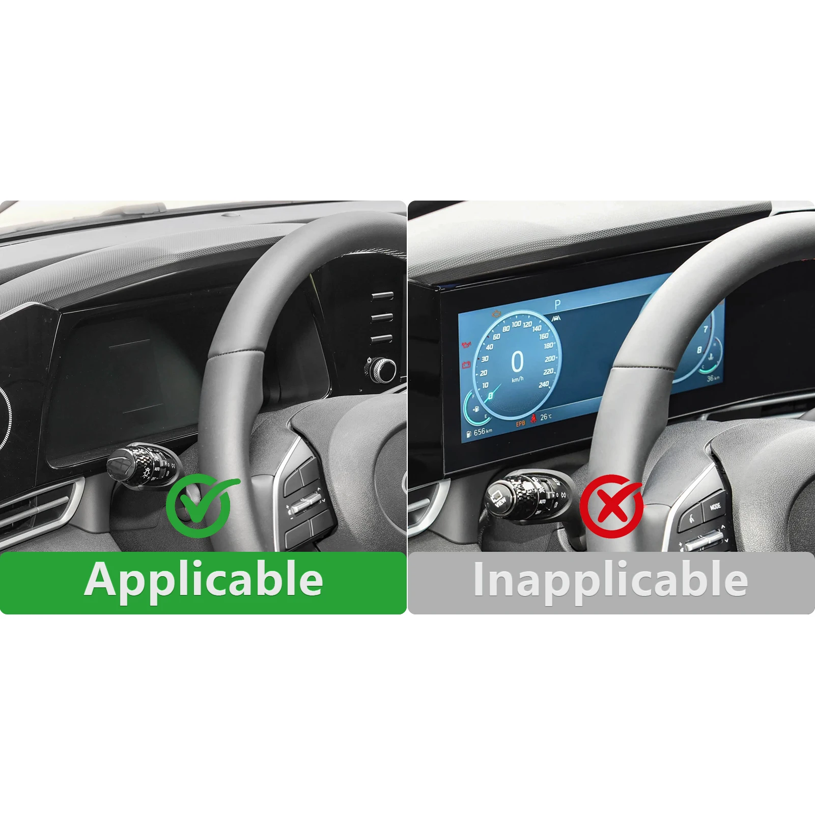 For Hyundai Elantra CN7 i30 Sedan CN7 N 2021-2026 Carbon Fiber Digital Gauge Instrument Panel Decor Frame Interior Mod Stickers