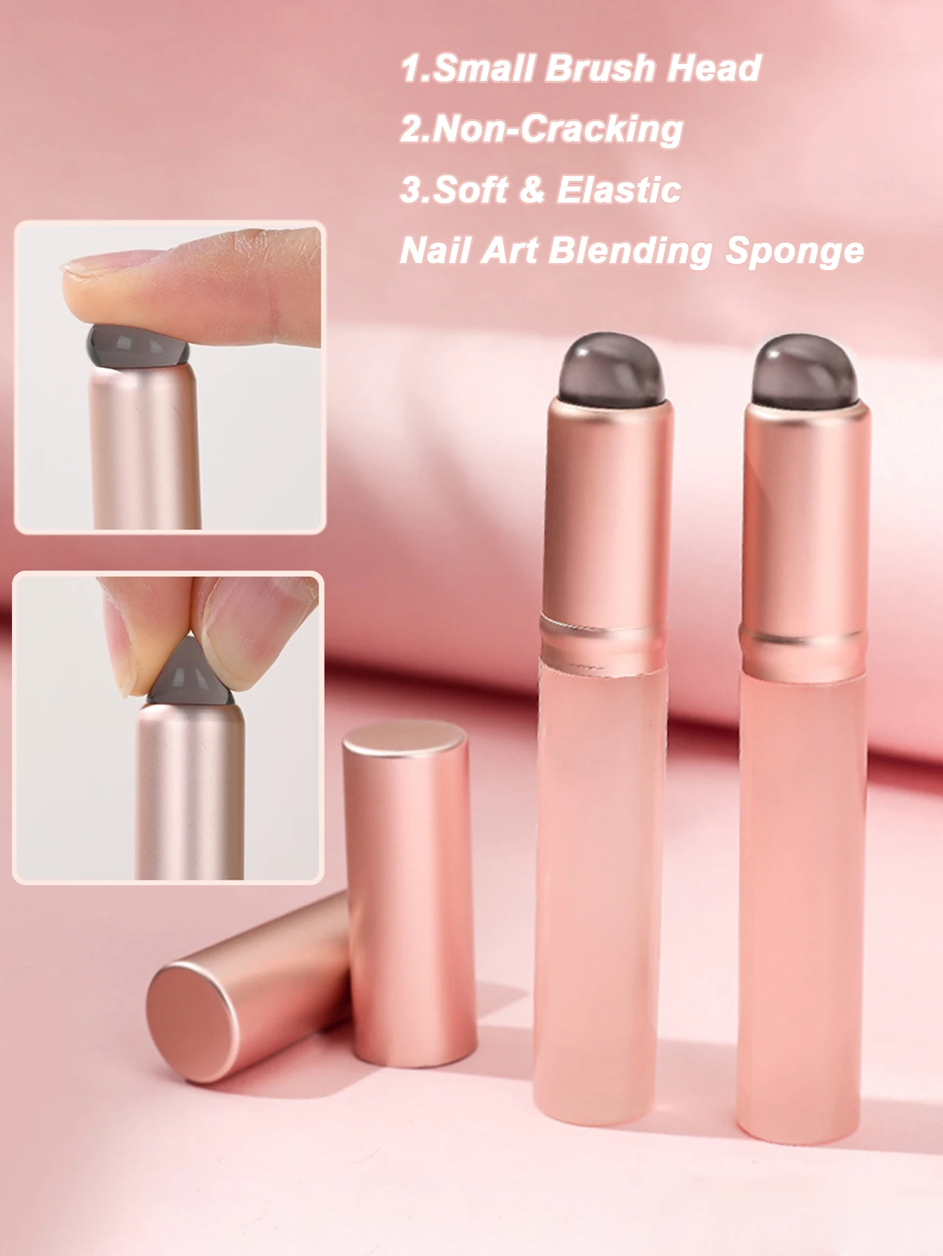 1/2pcs Patting Gel Gradient Dyeing Pen Rubbing Magic Mirror Powder Nail Tool Special Brush Embossing Stick Jelly Rod Small