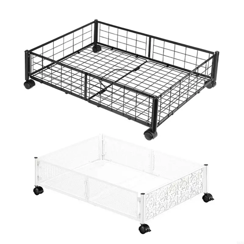 

Versatile Rolling Storage Cart for Under Bed Sturdy Carbon Steel Frames