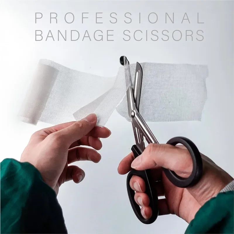 18.5cm Trauma Shears Tactical Multi Function Rescue Scissor Trauma Gauze Emergency Aid Shear Home Utility Camp Outdoor Tools