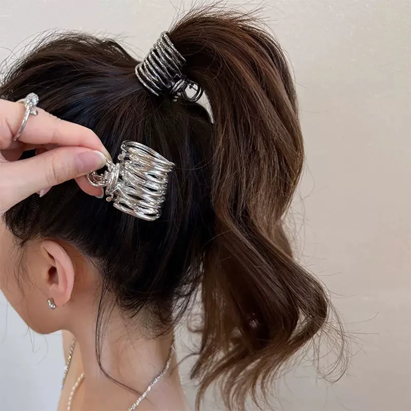 

2023 New High Ponytail Fixed Holder Metal Hair Claw Clip Korean Large Vertical Hairpin Hair Accessories for Women Headwear