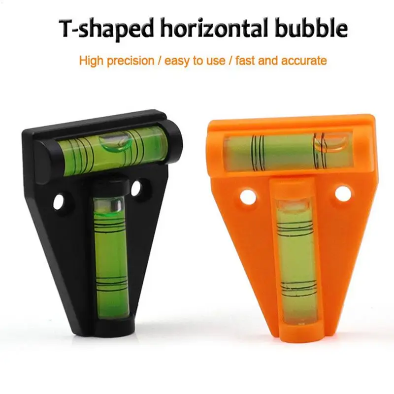 1pc Mini T Type Spirit Level Measurement Instrument Triangular Level T-type Spirit Bubble Shell Plastic Measuring Tools