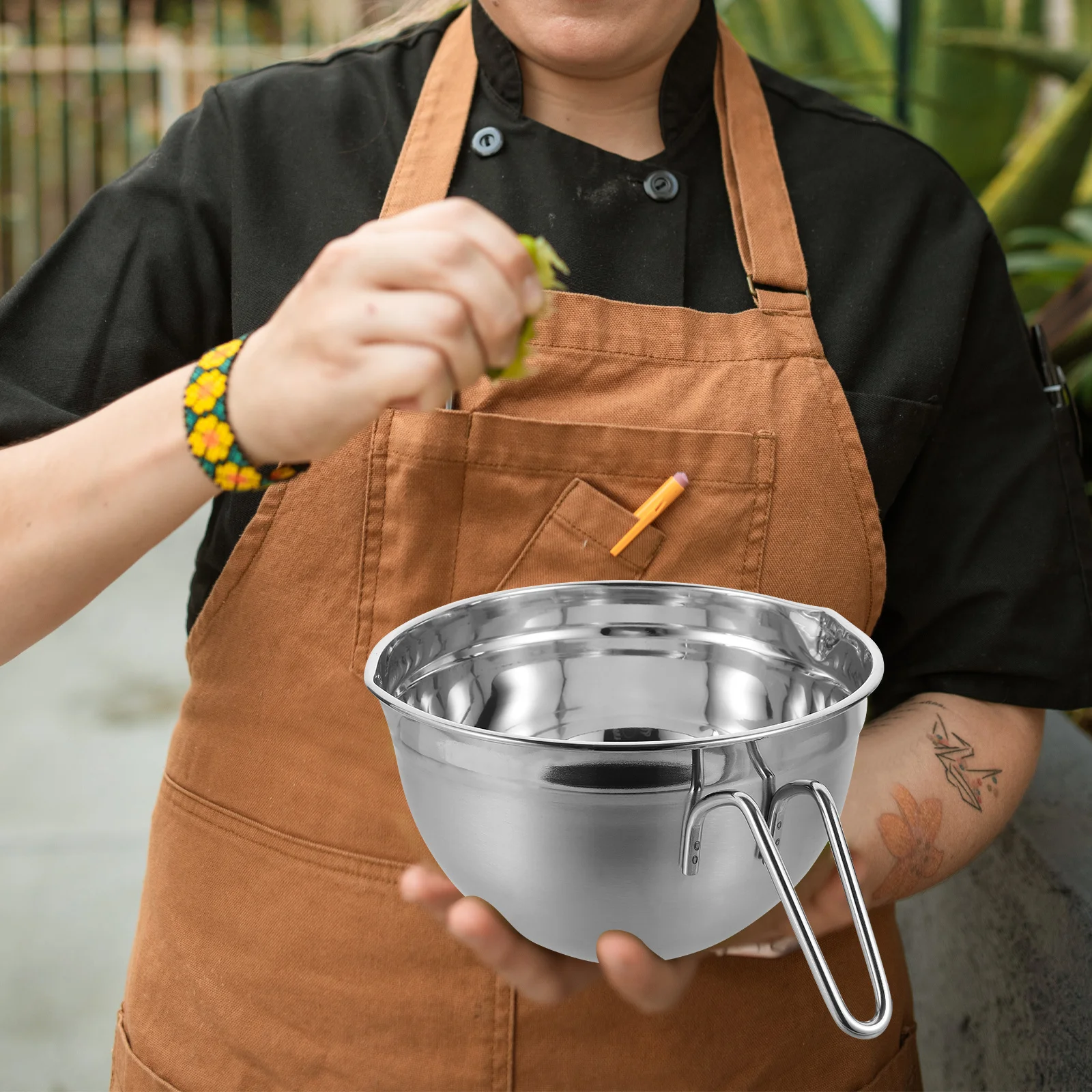 

Stainless Steel Mixing Bowl Large Capacity For Salad Soup Noodle Baking Marinating Dough Prep Kitchen Accessory Mixing