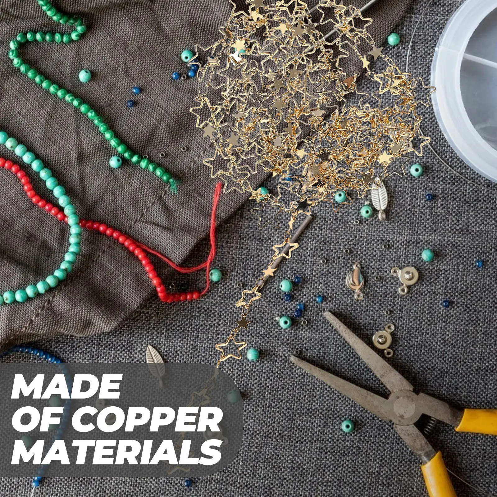 

Copper Chain Necklace Bracelet DIY Jewelry Making Multipurpose Craft Supplies Earrings Pendant Lanyard Jewelry Making Chain