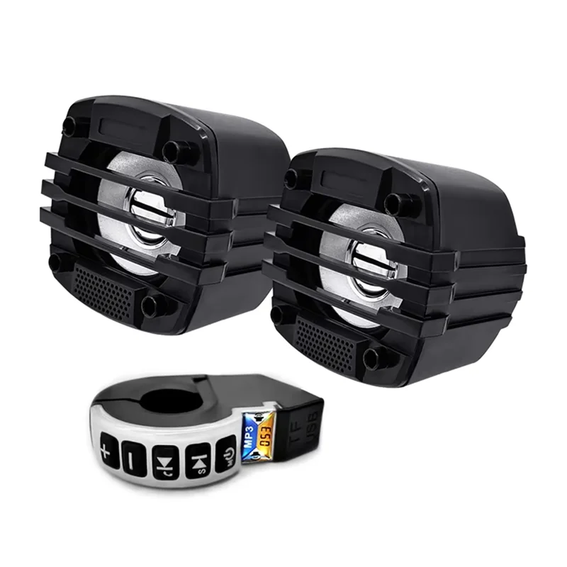 Sistema de sonido Bluetooth con bocinas duales y carga USB para manillares de motocicleta e-bike
