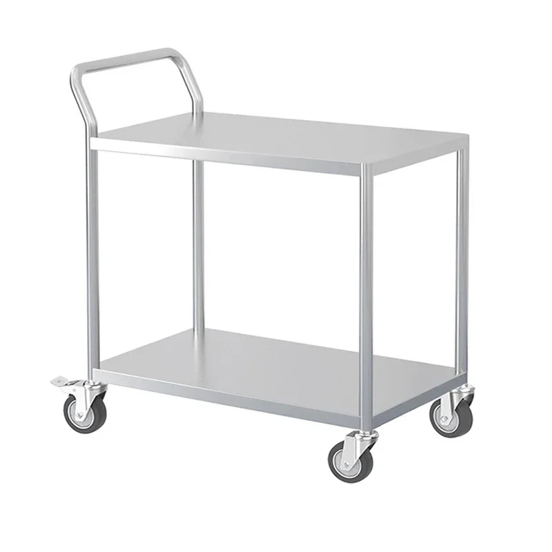 Flatbed cart Material pulling trolley Factory two floors handling table trolley