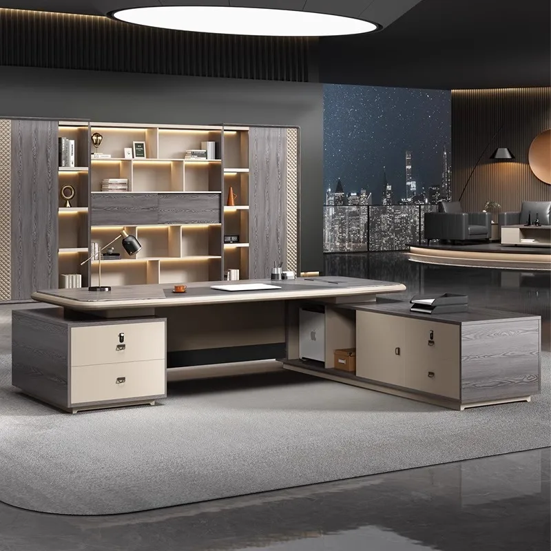 Simple and atmospheric boss table, desk manager supervisor table, office table and chair combination 1.93 meters