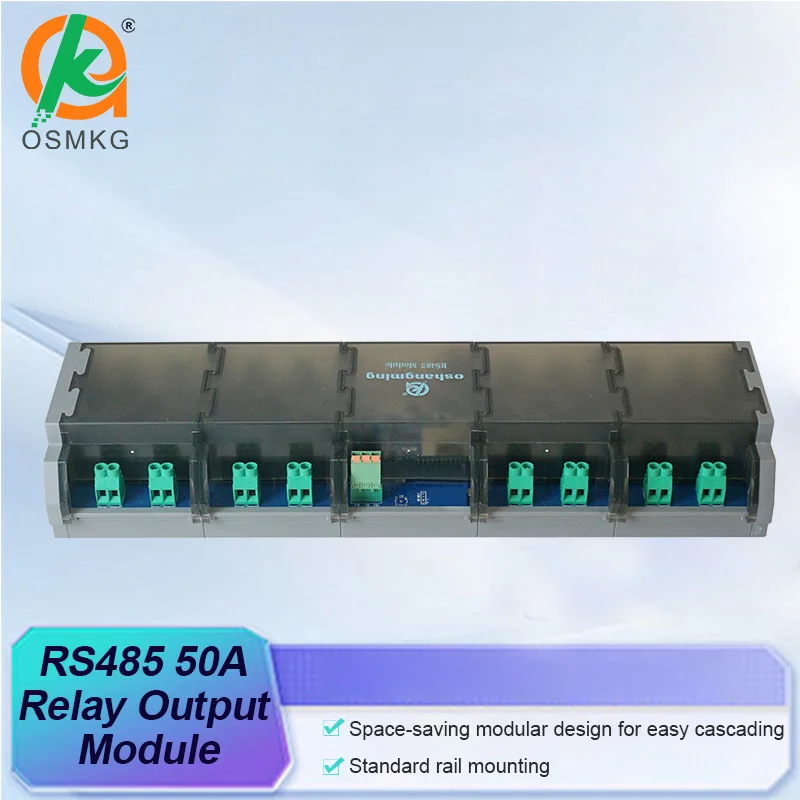 오샹밍 16채널 릴레이 출력 모듈 50A 단일 개방형 릴레이(RS485/LAN DC12/24V Modbus RTU/TCP 포함) 산업 자동화용