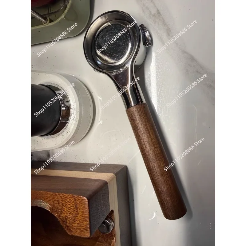 for E61 Hot Mom Black Walnut Weight 400G Mischief Flat Bottomless Coffee Handle Suitable