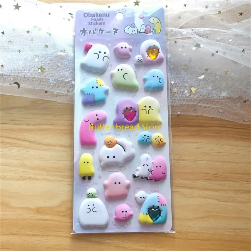 W89C Animal Foam Sticker Scrapbooking Decorative Sticker for Notebook Journal Phone