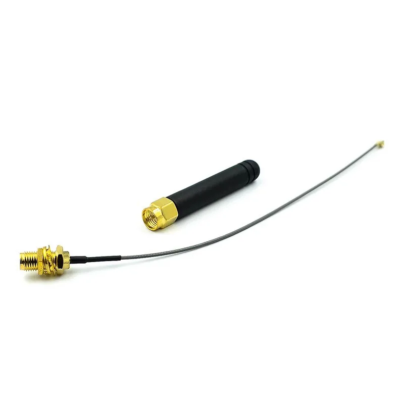 2~200Pcs Rubber Rod Antenna+SMA to IPEX Connection Cable Suitable for SIM800L GPRS TCP IP Module