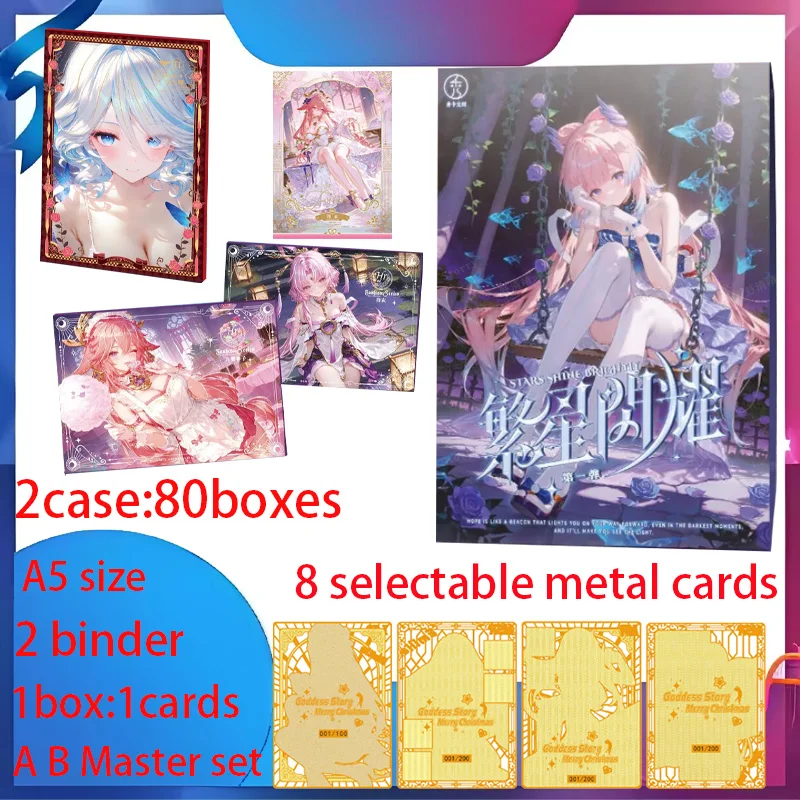 

Newest Stars Shine Brightly A5 Waifu Boards Goddess Story Collection Card Swimsuit Bikini Booster Box Habbies Gift