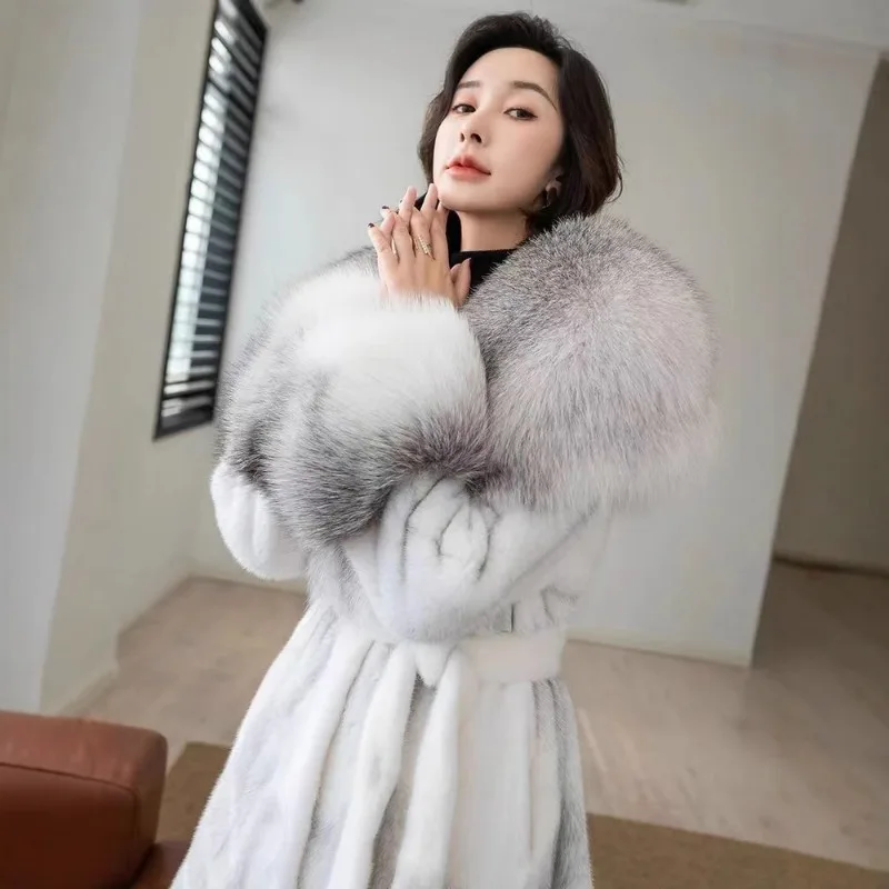 Women's Autumn/Winter Top Coat Faux Fur Fur Collar Eco-friendly Luxurious New Simple Comfortable Advanced Soft Niche Versatile