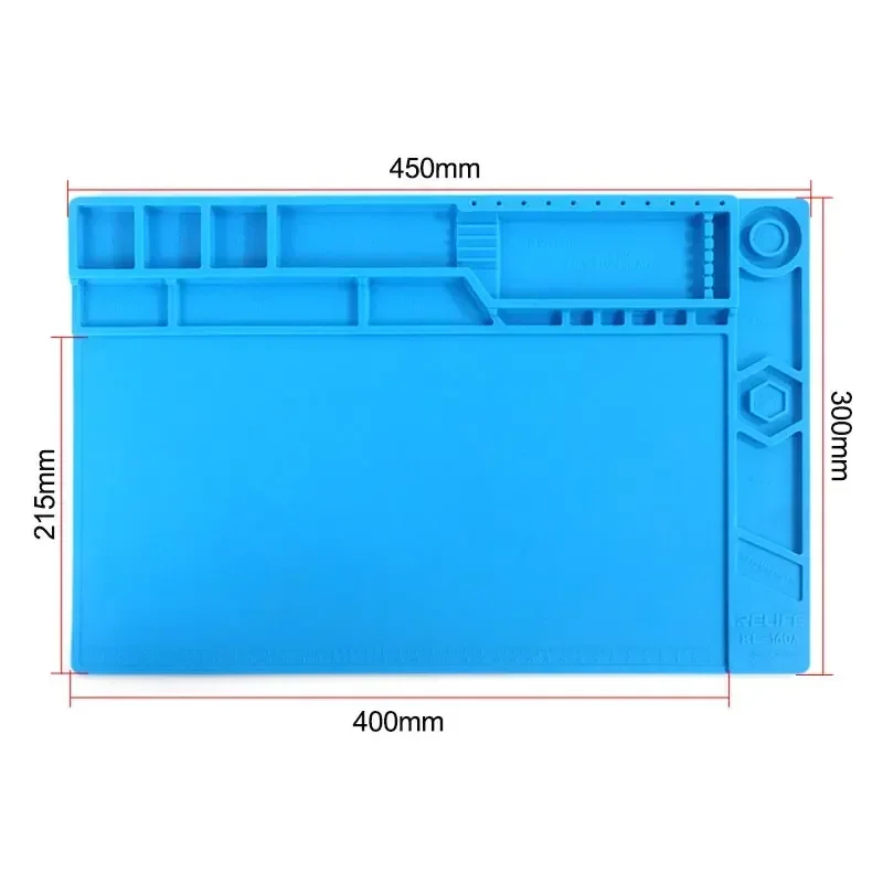 RELIFE RL-160A Pad per banco da lavoro di riparazione ad alta temperatura per addensare e addensare forte adsorbimento magnetico antistatico per lo stoccaggio di parti