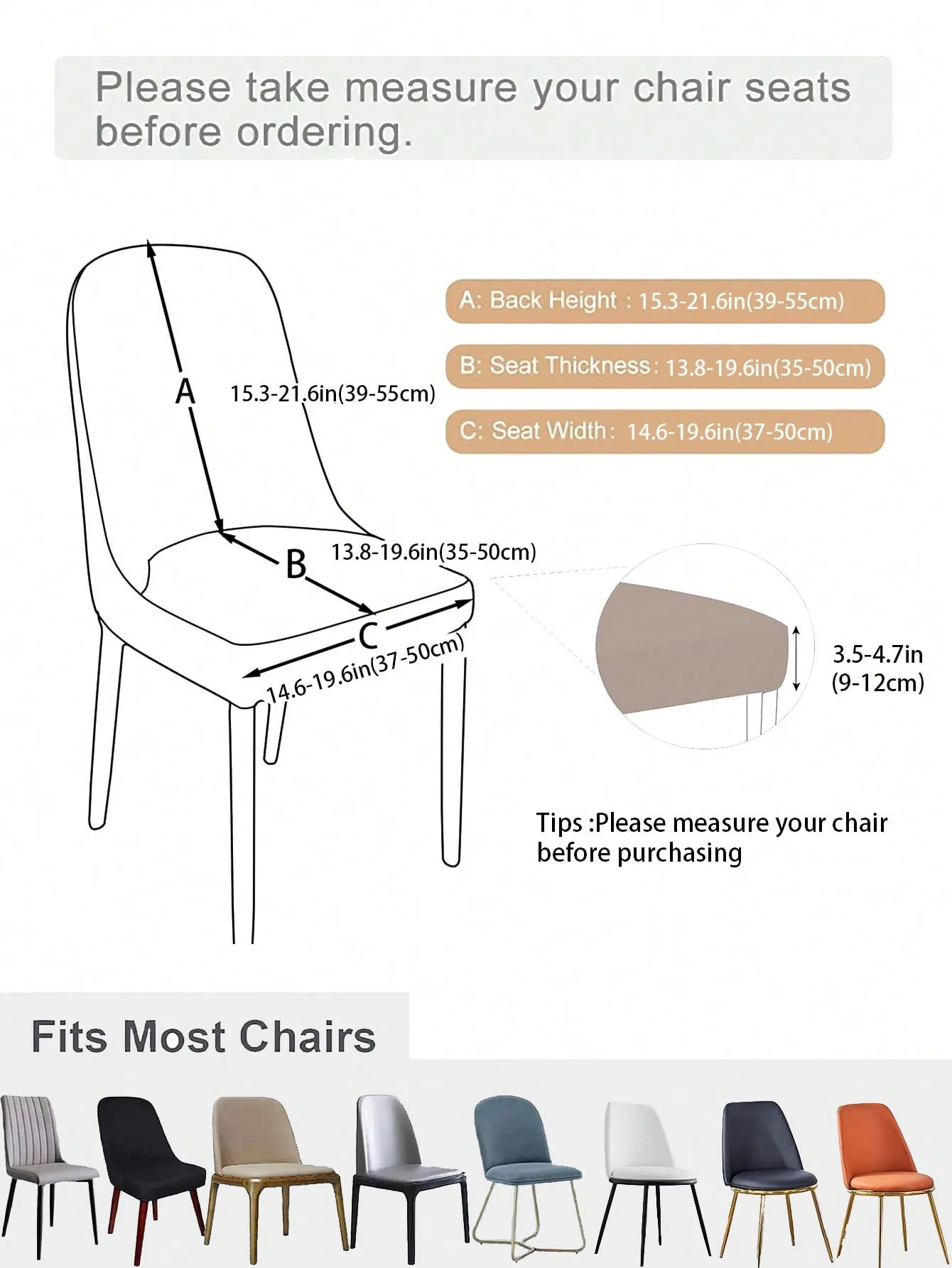 1PC Solid Color Jacquard Skirt Hem Chair Cover for All Seasons Ideal for Living Dining Rooms And Home Use