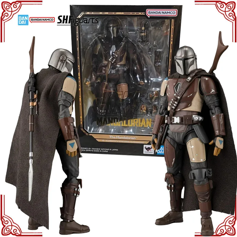 

In Stock Genuine Bandai Star Wars Model Kit SHF The Mandalorian Anime Action Figure Collection Finished Model Boy Toys Gifts