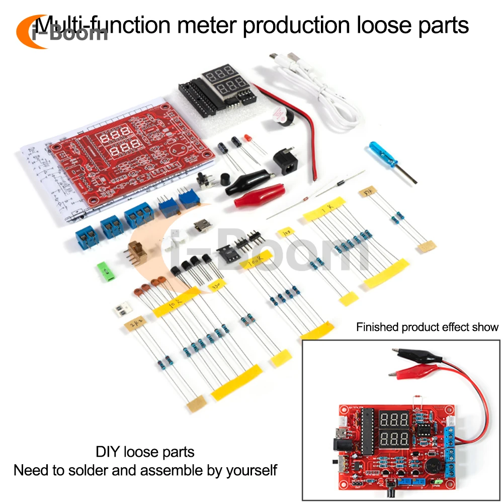 Wielofunkcyjny miernik prądu do wykrywania temperatury sygnał PWM Generator lutowania elektroniczny zestaw zrób to sam plansz do ćwiczeń