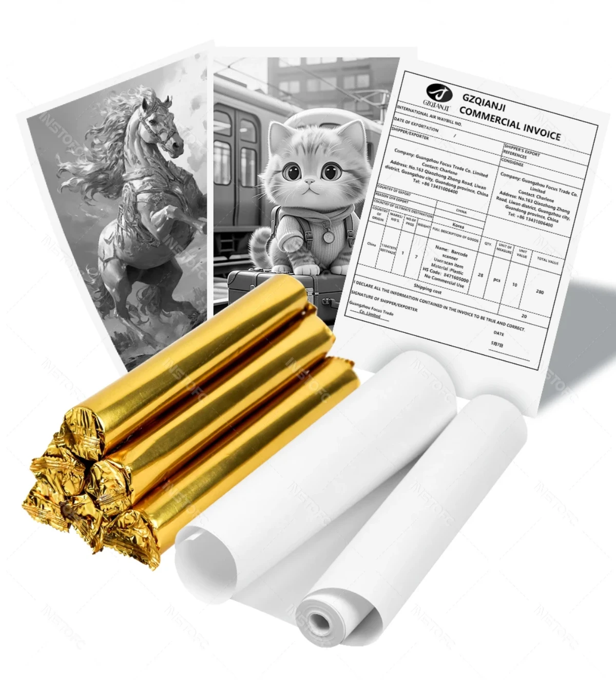 BPA الحرة A4 ورق حراري ورق الطباعة الحرارية 210*30 مللي متر ل A4 سماعة لاسلكية تعمل بالبلوتوث A40 لفات ورق الطابعة المحمولة