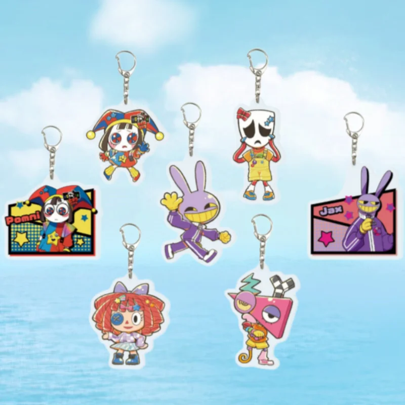 

5Cm Q-Version Acrylic Keychain for TADC Gangle Ragatha Kinger Pomni Caine Creative Cartoon Decoration Pendant Birthday Gift Toy