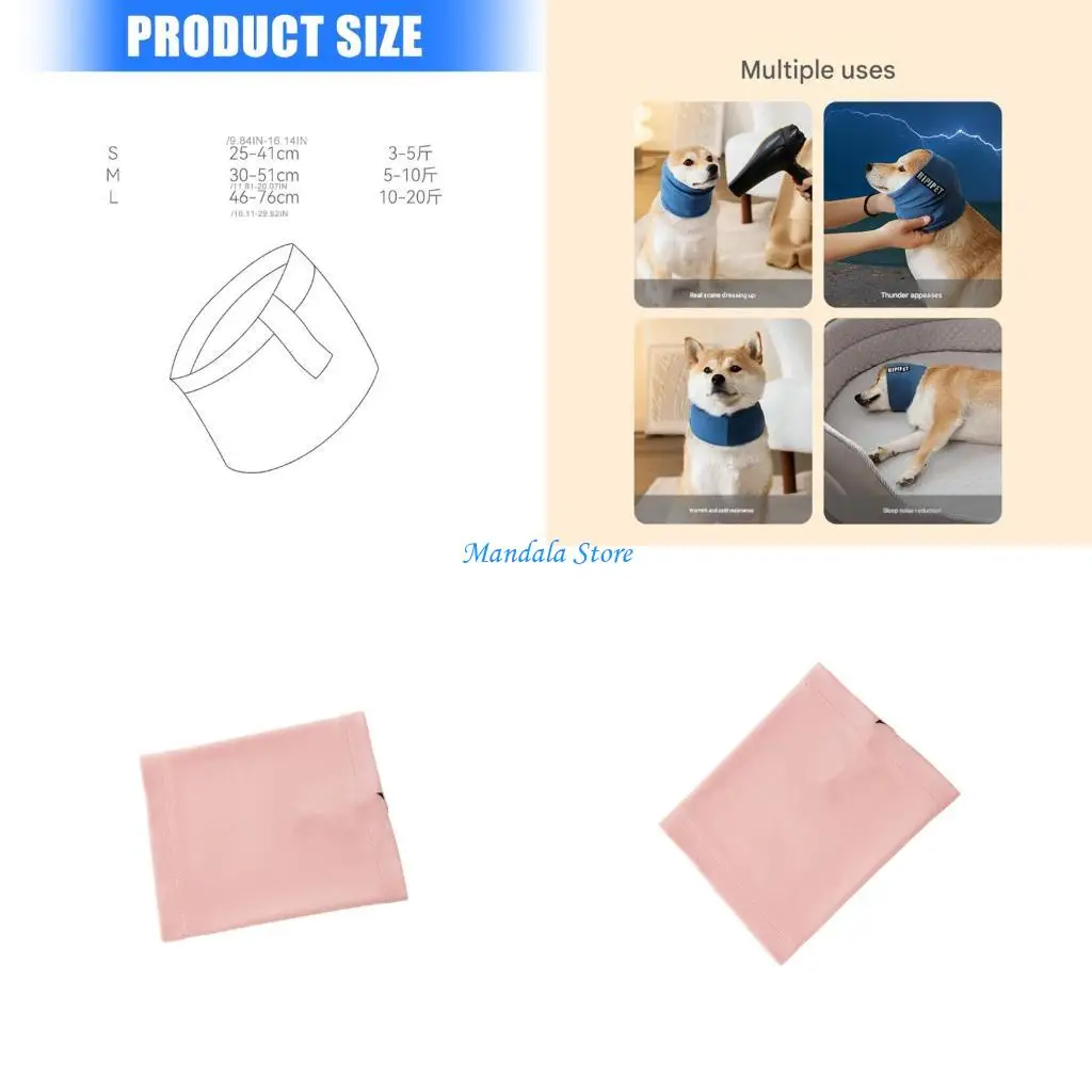 U2JC Pet Noise Reduce Earmuff Windproof Comfort Ear Cover Grooming Accessory For Dog And Cats Outdoor Activity Essential