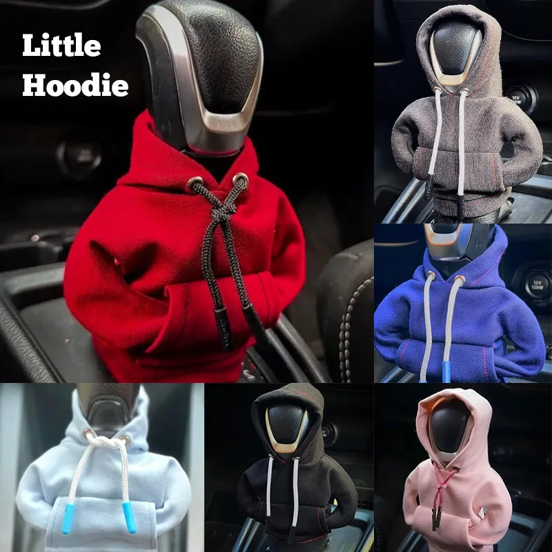 New Fashion Hoodies Car Gear Shift Knob Cover Mini Hoodie Gear Shift Cover for Car Shifter Manual Automatic Interior Handle Grip