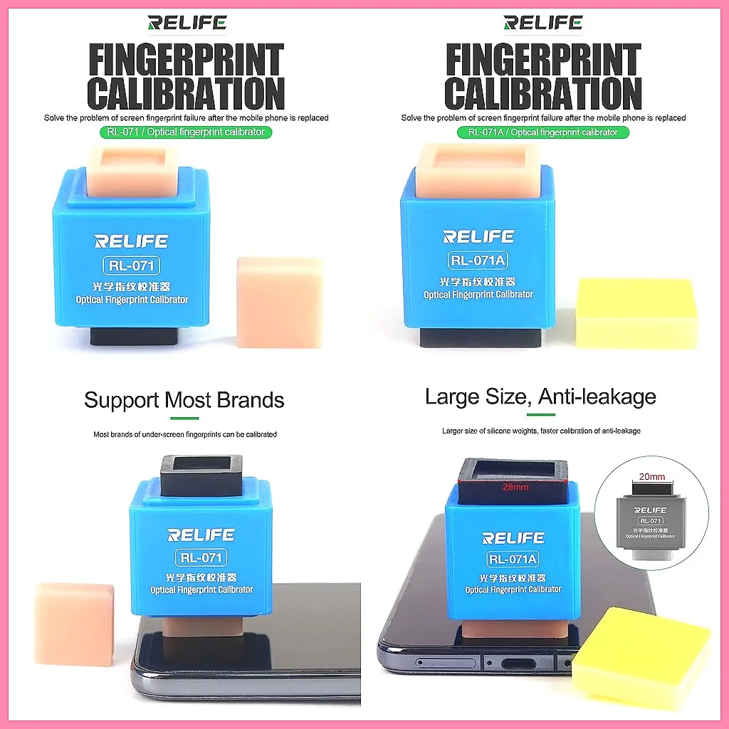 

Инструмент для оптического калибратора отпечатков пальцев Android для Huawei, Xiaomi, OPPO, инструмент для ремонта RL-071/RL-071B