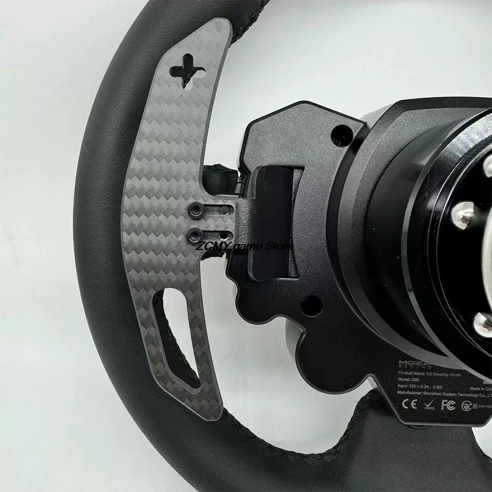 Para moza r5 r3 es esx carro de corrida jogo mod volante fibra carbono paddle shifter adaptador