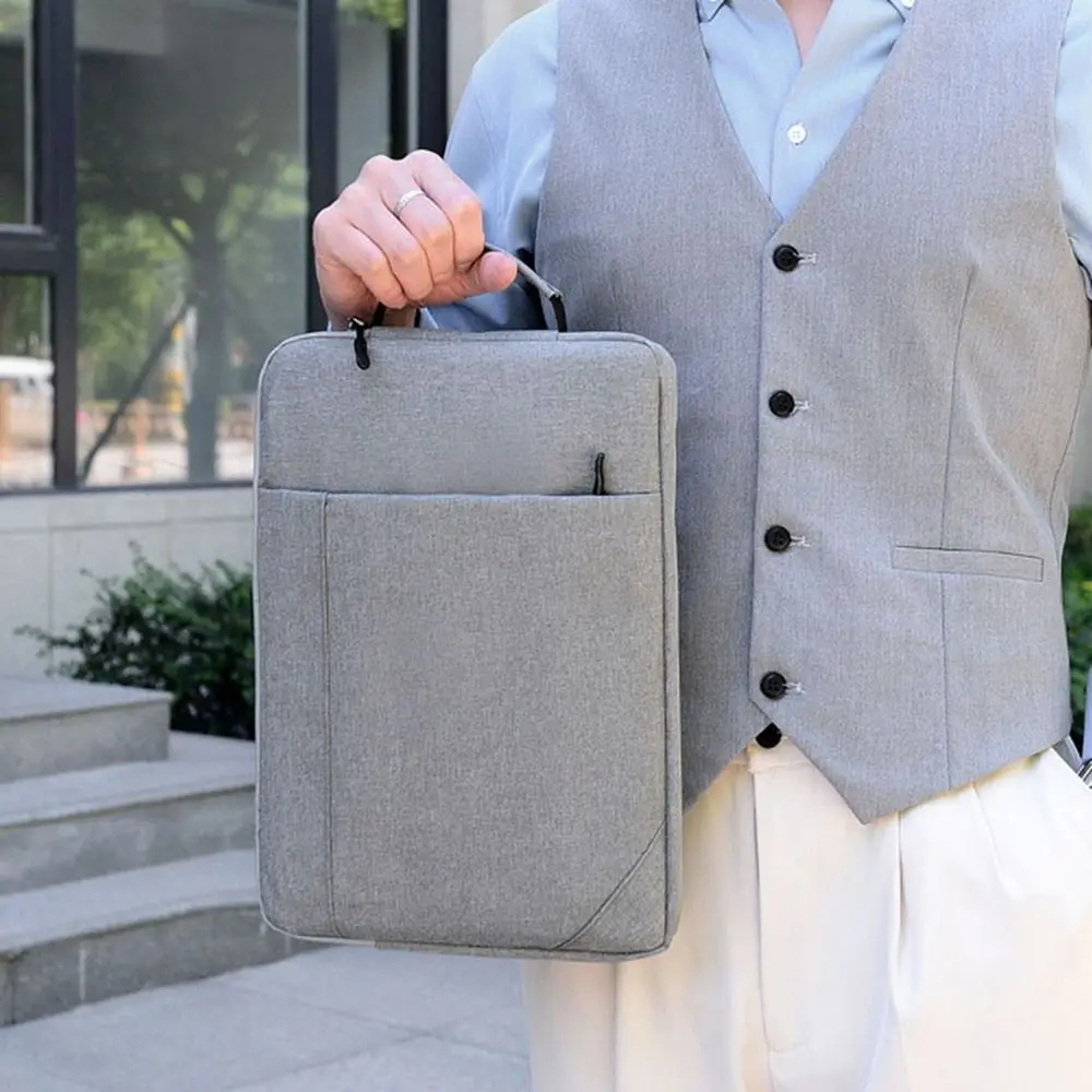

Durable Oxford Cloth Laptop Sleeve Bag Wear-resistant with Pocket Tablet Sleeve Bag Wateproof Laptop Briefcase Office