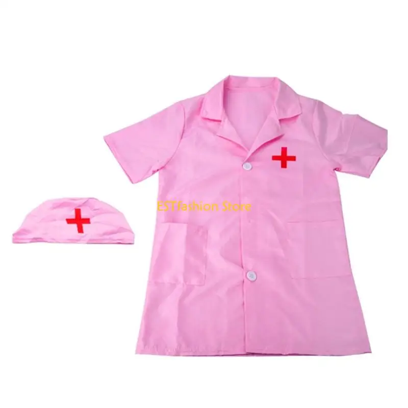 Y5GC Childary Doctor Coat Set Kinder Cosplay Dressing Doctor Costum für Jungen und Mädchen Cosplay Halloween Doctor Costumes