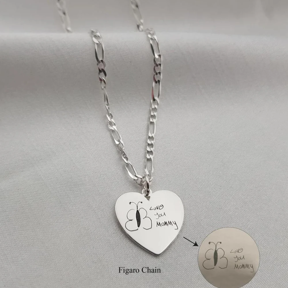 Personalized gifts for mom, custom handwritten necklace, signature necklace, engraved handwritten necklace, Mother Day gift