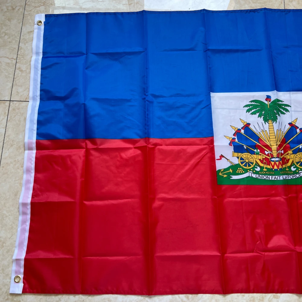 Haiti flag 90x150cmAyiti Ht Haiti Flag Hanging polyester decorated flag blue red print Haitian flag sports banners