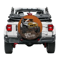 Tire Cover - Custom Spare Tire Cover for Jeep Wrangler 2018 to 2021 Jeep Liberty Bronco RV - with Backup Camera Hole 32