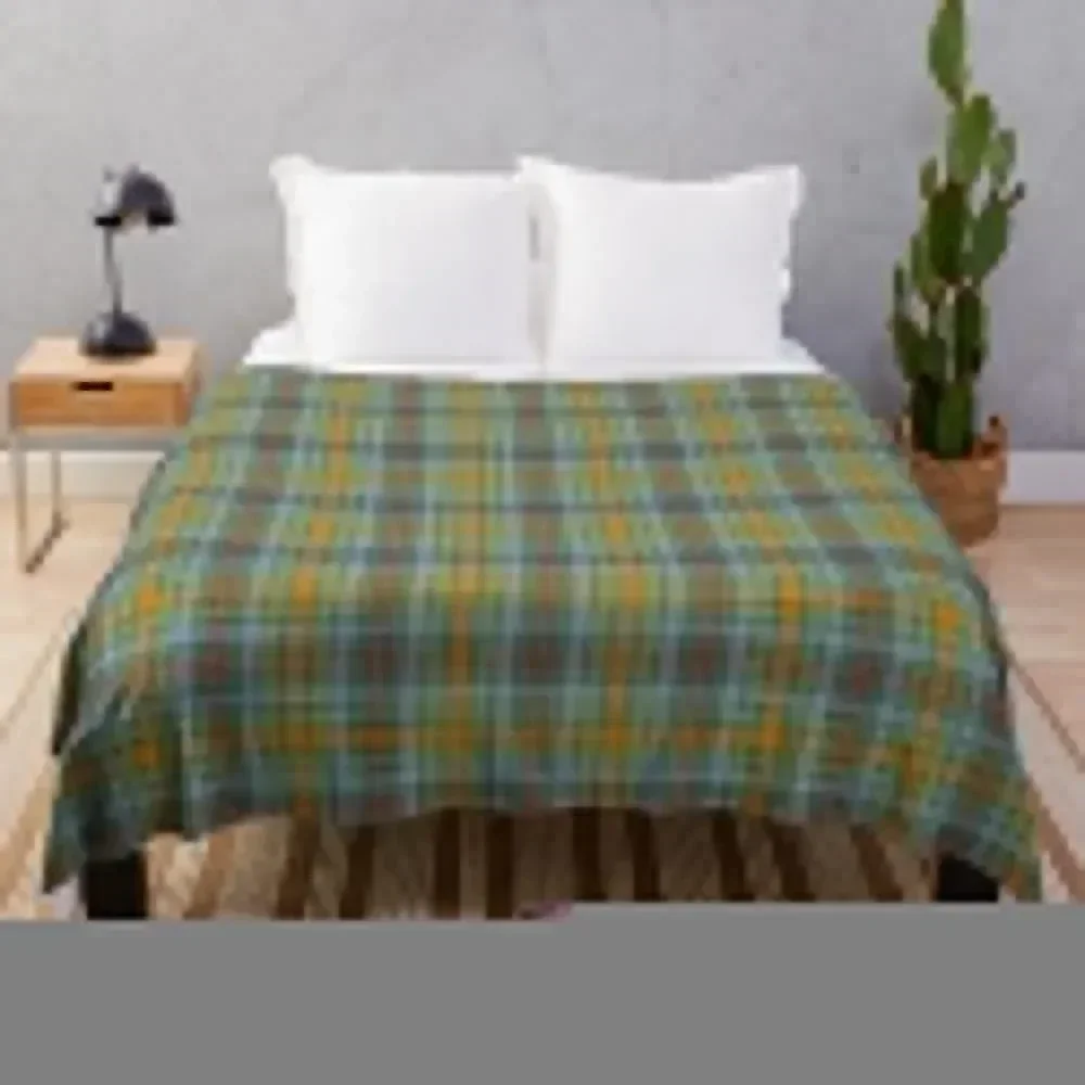 

O'Brien Tartan Pattern Colorful Irish Plaid Throw Blanket Soft Home Decor Blanket for Couch Bedroom