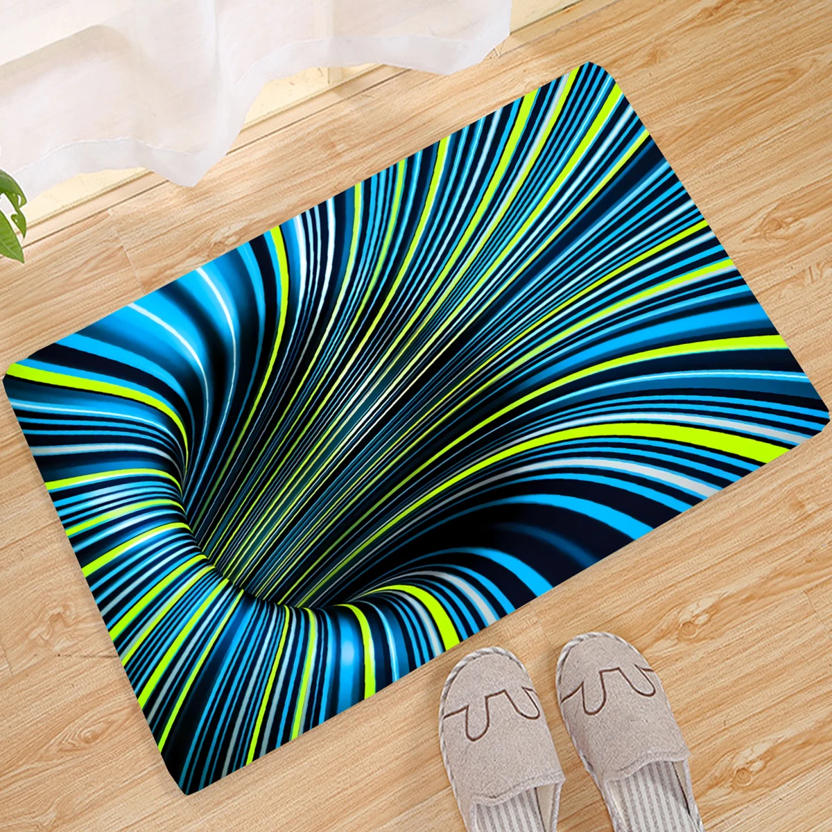 

3D Vortex Carpet Entrance Door Floor Mat Abstract Geometric Doormat Non-slip Living Room Decor Rug Modern style