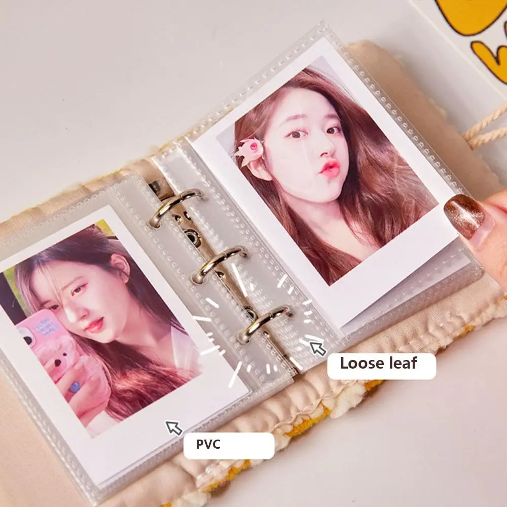 Loose-leaf Plush Photo Album Binder INS 3 Inch Photocard Collection Books Anti-scratch DIY Photocard Holder Collect Organizer