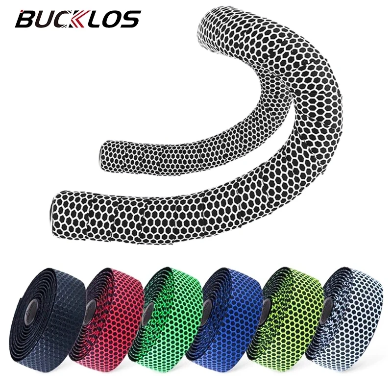 

BUCKLOS Bike Tapes Professional Road Cycling Handlebar Straps Speed Racing Bike Handles Bar Tape Fix Rings Bicycle Accessories