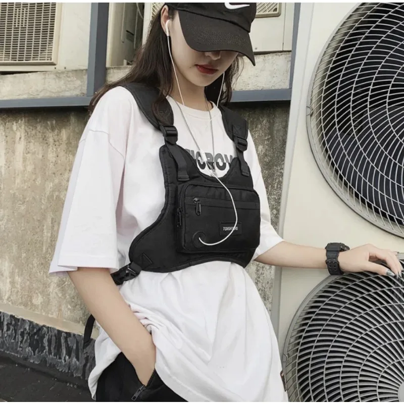 

Tactical Vest Chest Bag Large Capacity Functional Oxford Waist Sports Casual Hip Hop Streetwear Fashion For Men Women Hot Sale