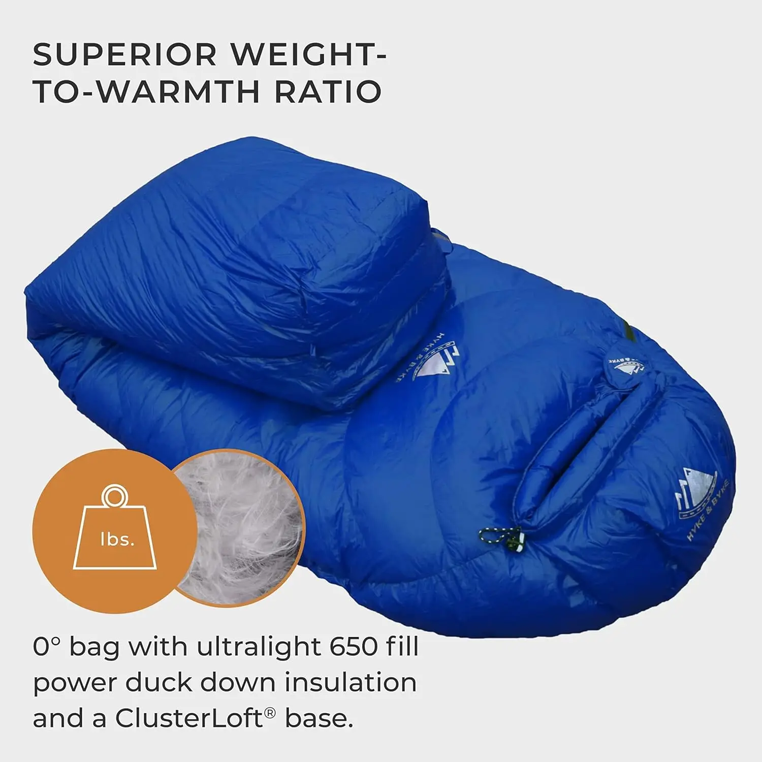 Snowmass 0°F Cold Weather Mummy Hiking & Backpacking Sleeping Bag - Duck Down 650 FP 4 Season Sleeping Bags for Adults - Ultrali