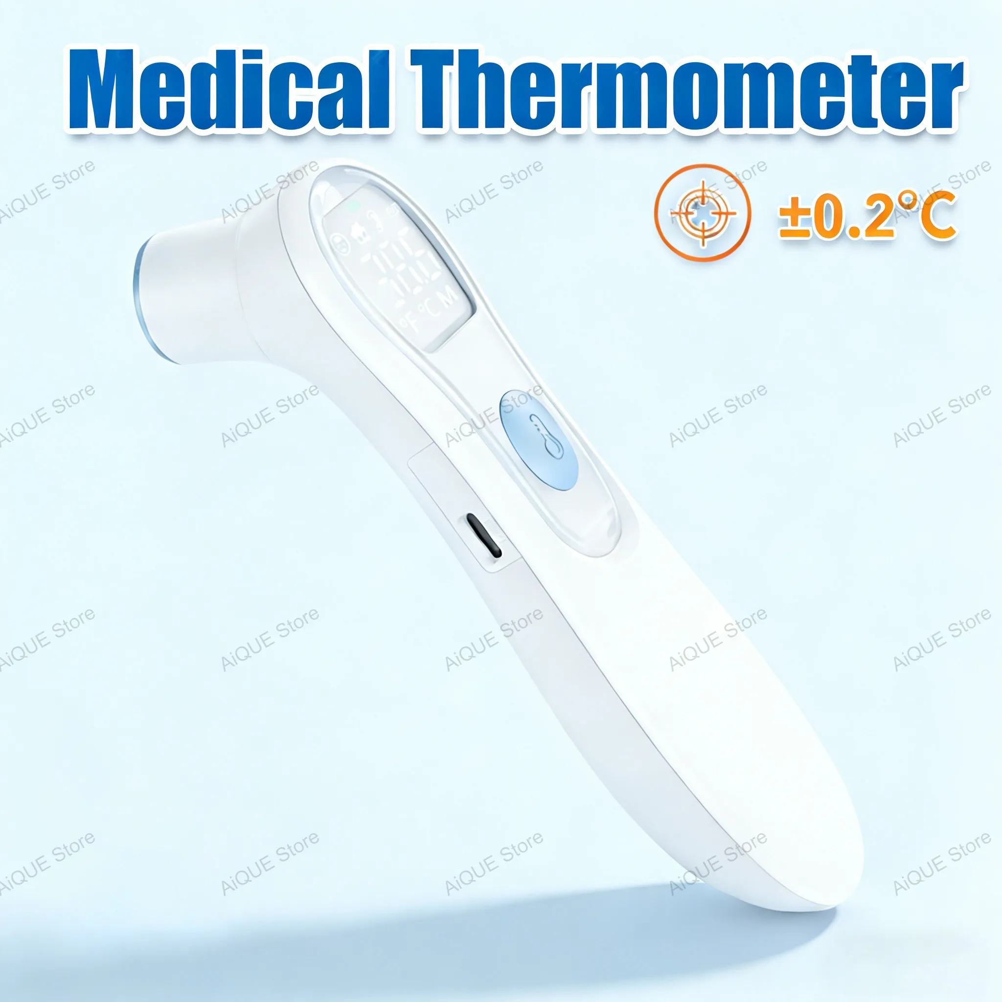 AiQUE 2026 Rechargeable Infrared Thermometer 3in1 Ear Forehead Room Temperature Non-Contact Backlit LED Termometro Body Fever