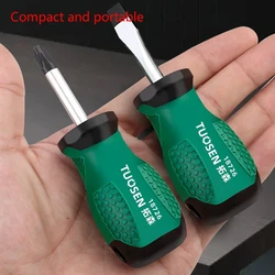 Mini Screwdriver Practical Slotted Cross Stubby Screwdriver Magnetic Telescopic Screwdriver Bit Hand Tool for Repairing M4YD