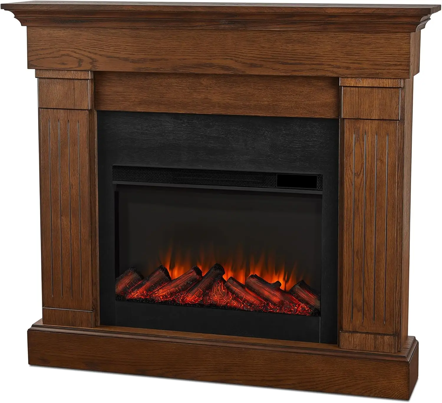 

Real Flame Crawford 48" Slim Electric Fireplace with Mantel for Living Room or Bedroom, Replaceable Fireplace Insert Heater, Rea