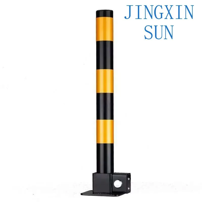 Steel Safety Bollards Driveway Removable Bollards Folding Parking Interceptor Bollards with Key