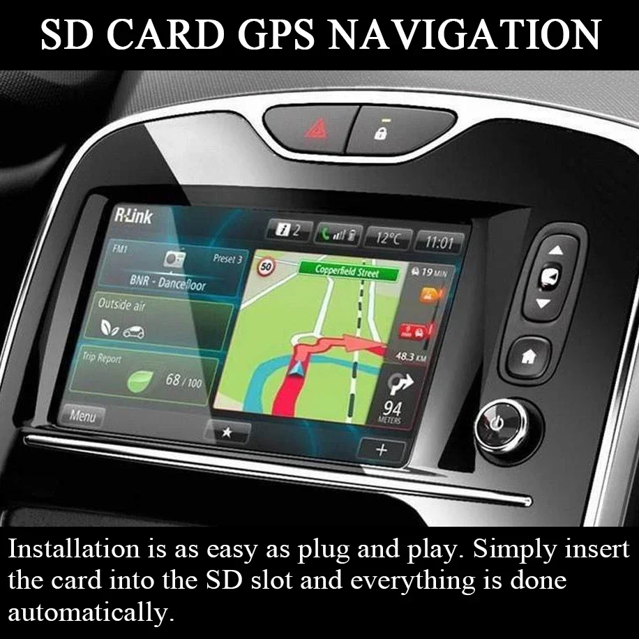 16GB Europe UK 2023 Map GPS Road Navigation 11.05 SD Card Carminat Sat Nav For Renault Megane Laguna Kangoo