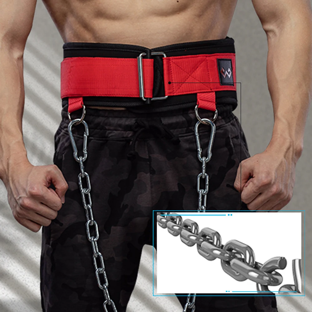 EVA Weighted Belt for Pull-Ups Workout Adjustable Gym Belt for Men Women Strength Training Fitness Belt for Squats Weightlifting