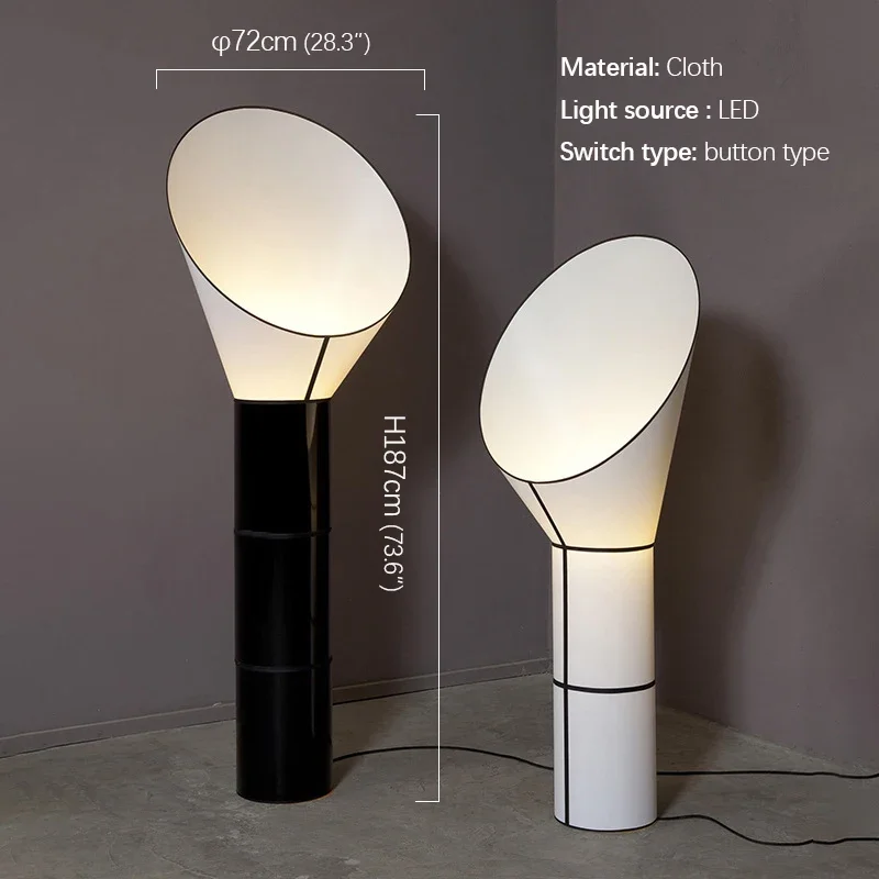 Colin nordic moderno lâmpadas de assoalho criatividade chifre salas estar quartos hotéis vilas minimalista artístico luminárias