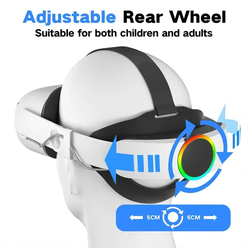 Imagen 2 del producto Correa Elite con batería para auriculares Oculus Quest 2 VR, correa para la cabeza ajustable, Banco de energía de 10000mAh para accesorios Meta Quest 2