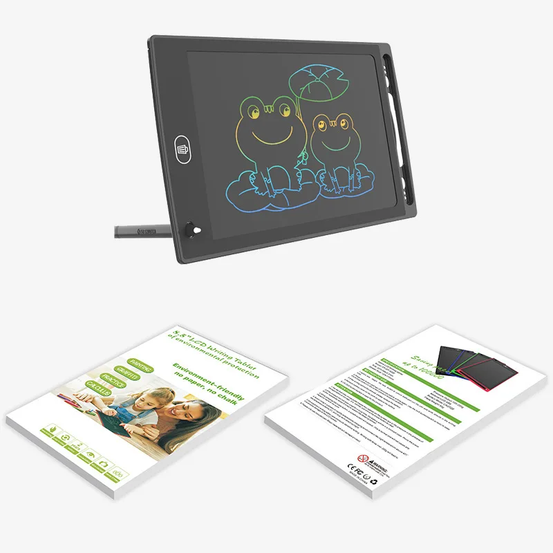 Tablette d'écriture LCD de 6.5 pouces, planche à dessin, jouets éducatifs Montessori pour enfants étudiants, tableau noir magique, jouet cadeau