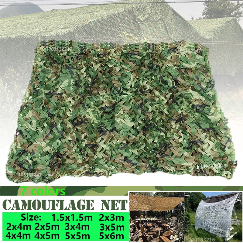 210D camouflage network training network, sunshade tent, hunting shelter, outdoor camping, car cover, garden bar decora