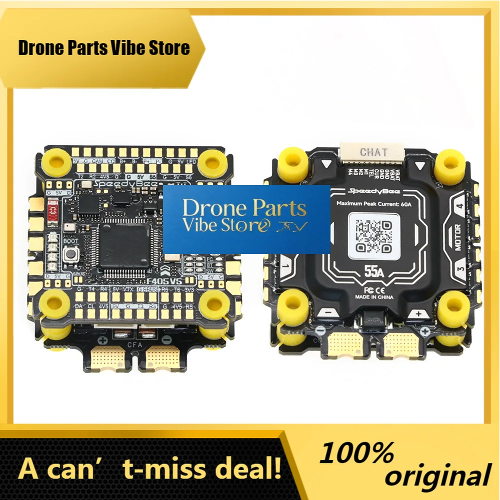 

DronePSpeedybee F405 V5 Stack F405 V5 FC & OX32 55A ESC 30x30 For DIY FPV Drone