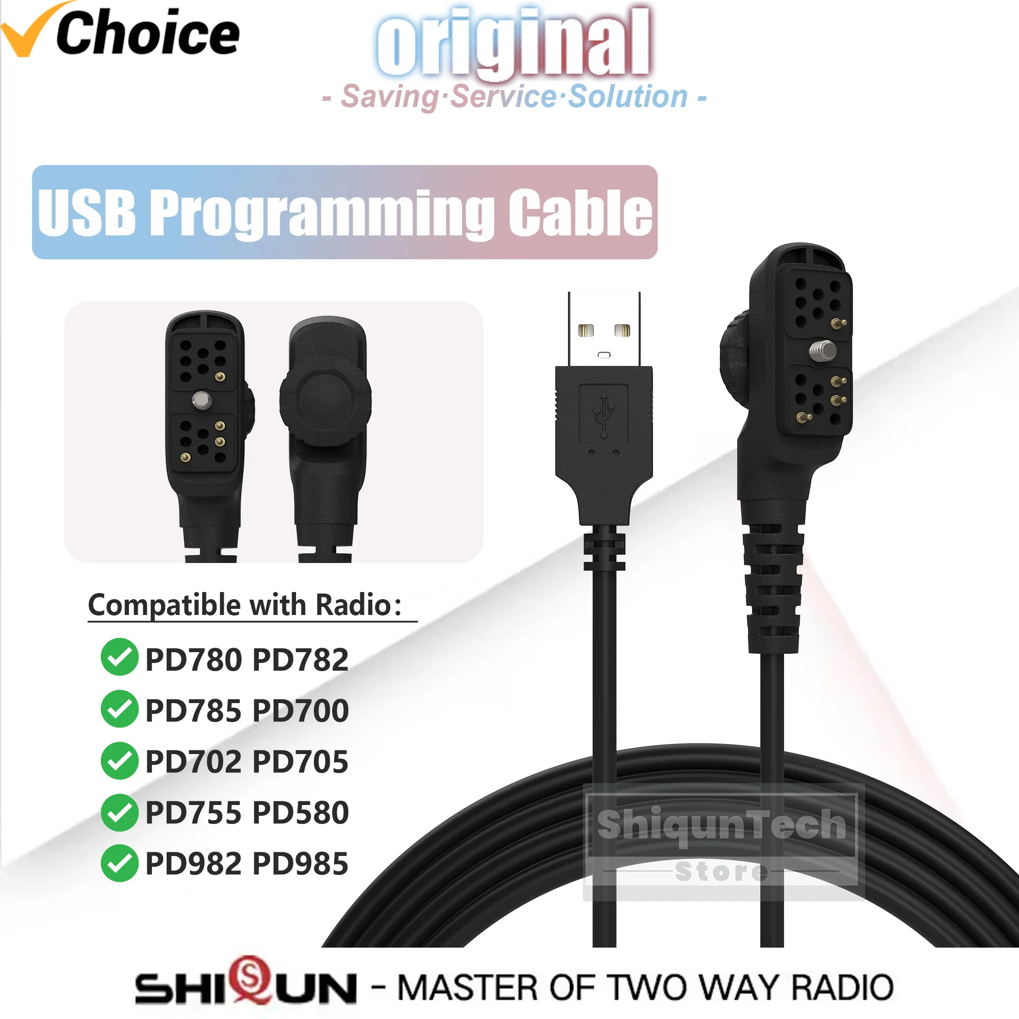 DP780 USB Programming Cable PC38 PD785 Walkie Talkie Program Cable Compatible with PD702 PD705 PD755 PD985 PD982 Two Way Radios